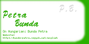 petra bunda business card